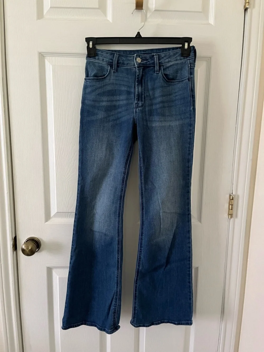 Old Navy Dark Blue Mid Rise WOW Flare Jeans